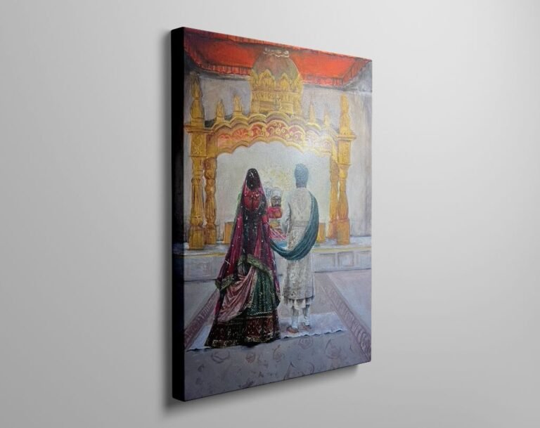 Live wedding canvas painted by Katie Bowden