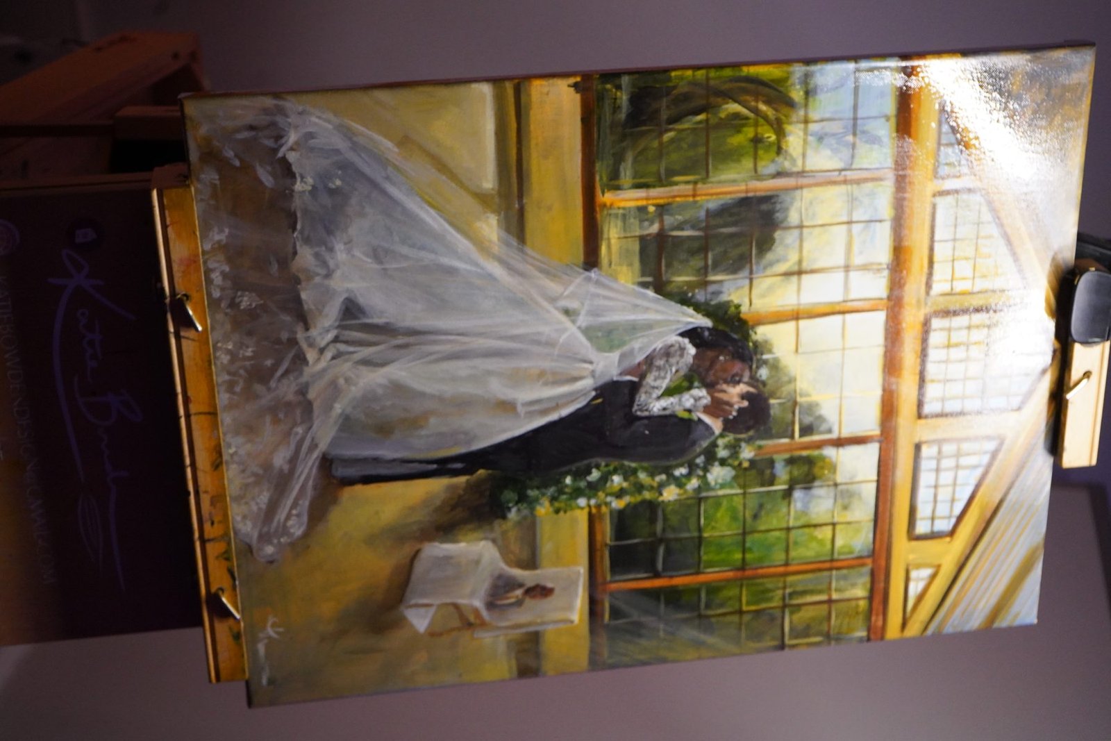 A canvas taking shape mid-painting